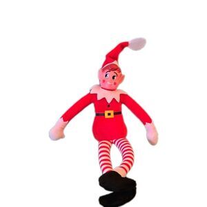 Elf Plush Red Doll Blue Eyed Boy Doll JoyIn Inc Christmas Decor Elf On A Shelf